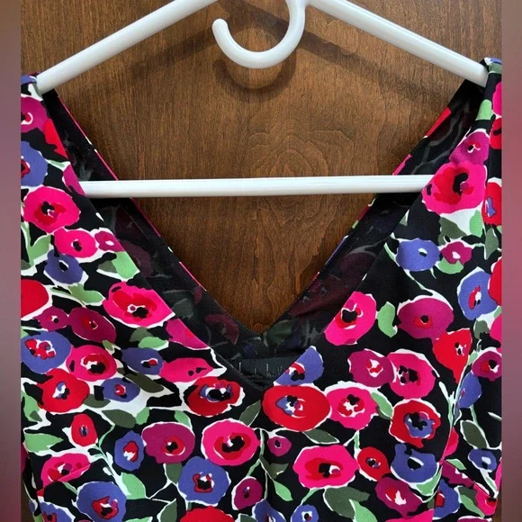 Nicole Miller Vibrant Floral Midi Dress, size large - Picture 2 of 12